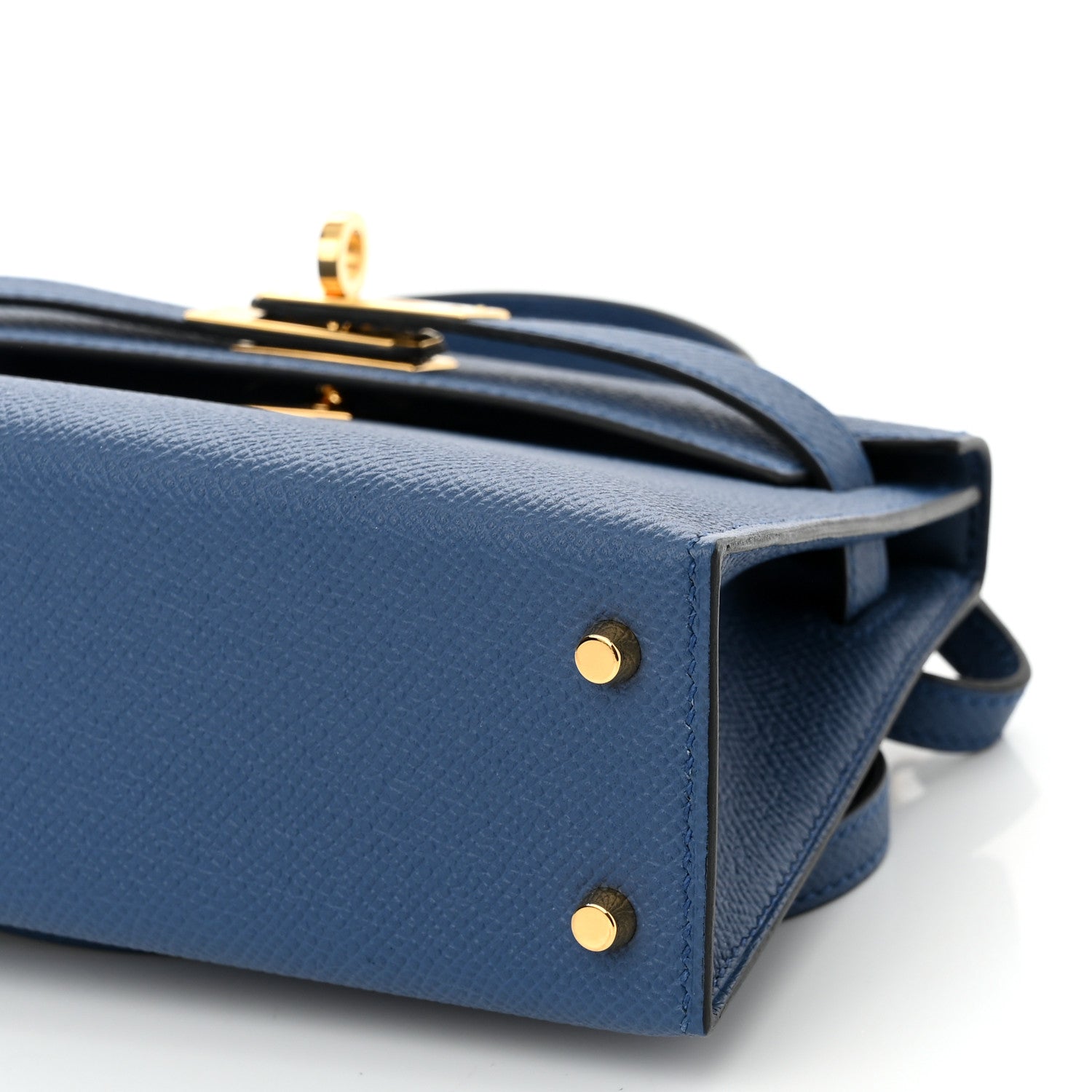 Hermes Epsom Mini Kelly Sellier 20 Bleu Agate 11 of 12