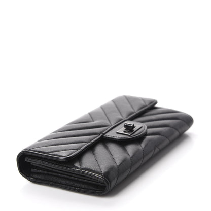 Chanel Sheepskin Chevron Quilted 2.55 Reissue Flap Wallet So Black 4 of 8