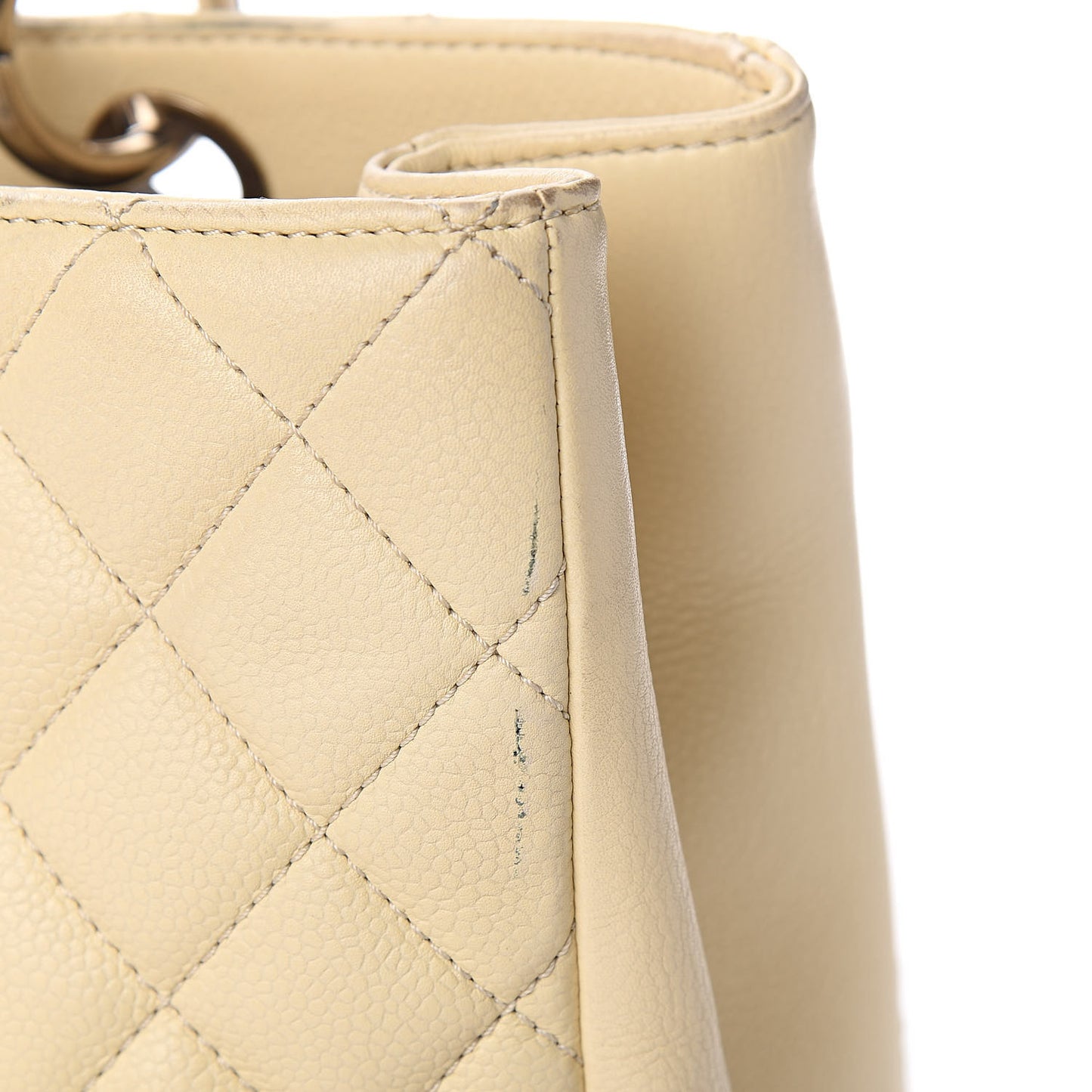 Caviar Quilted Grand Shopping Tote GST Beige Clair