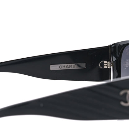 Chanel Acetate Polarized Oval Sunglasses 5411-A Black 5 of 8