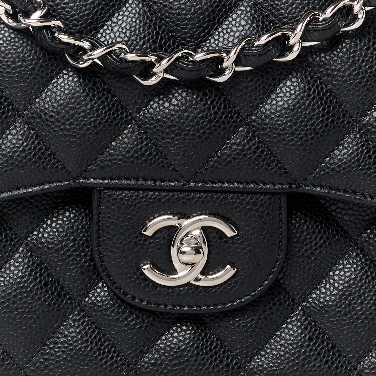 Chanel Caviar Quilted Jumbo Double Flap Black 9 of 11