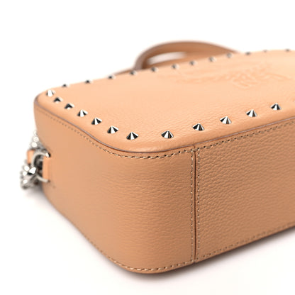 MCM Calfskin Chanswell Studded Camera Bag Beige 9 of 10