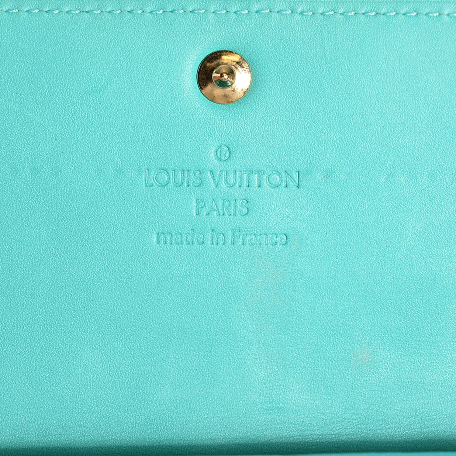 Louis Vuitton Vernis Sarah Wallet Blue Lagon 6 of 7