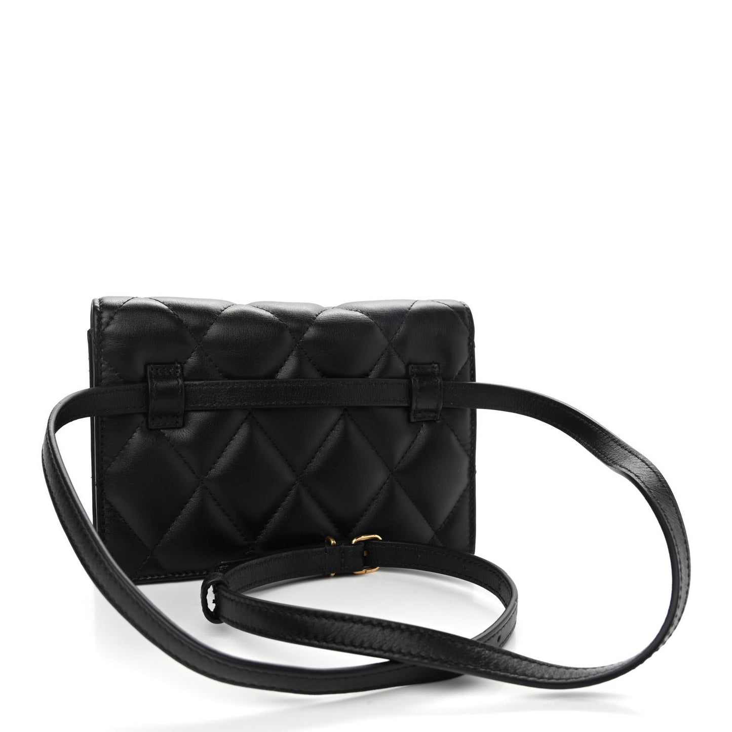 Nappa Calfskin Quilted XS Sharp Belt Bag Black