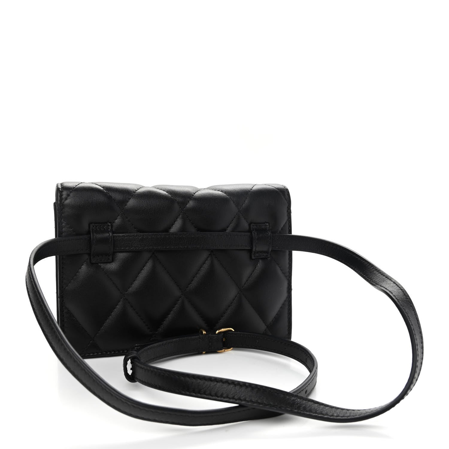 Balenciaga Nappa Calfskin Quilted XS Sharp Belt Bag Black 3 of 9