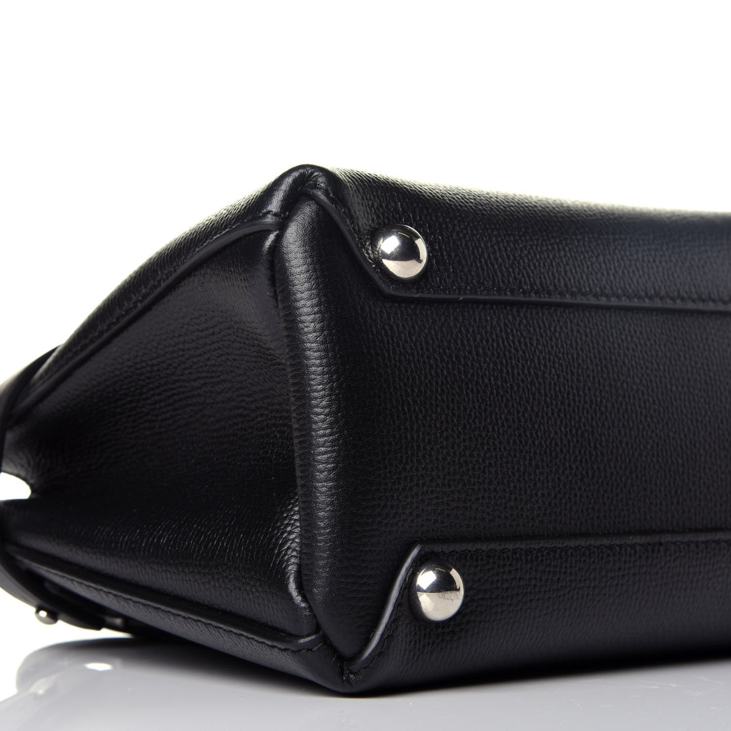 Grainy Calfskin House Check Baby Banner Tote Black