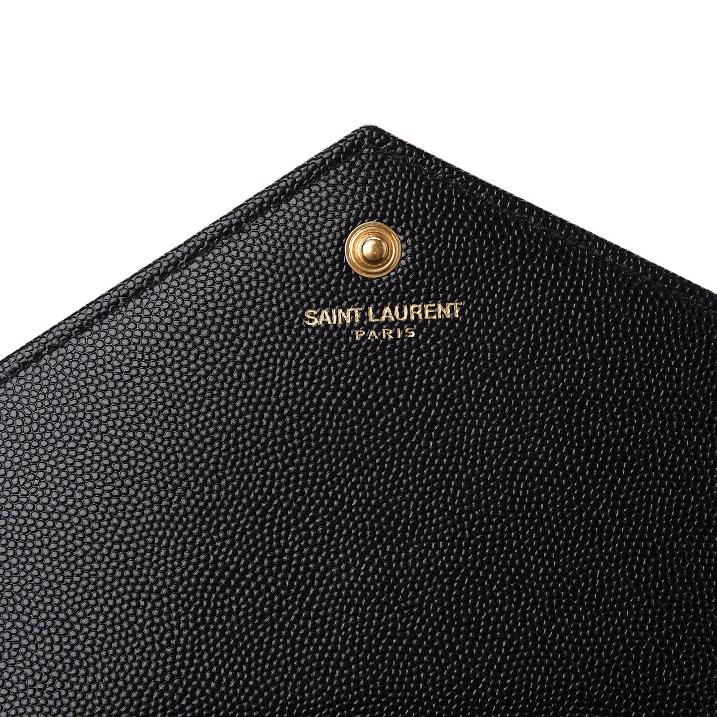 Grain De Poudre Matelasse Chevron Monogram Chain Wallet Black