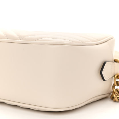 Gucci Calfskin Matelasse Small GG Marmont Chain Shoulder Bag White 10 of 10