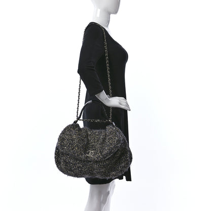 Chanel Patent Tweed Sequin Shopping Flap Bag Multicolor 2 of 13