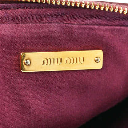 Miu Miu Vitello Lux Matelasse Double Zip Shoulder Bag Rosa 7 of 13