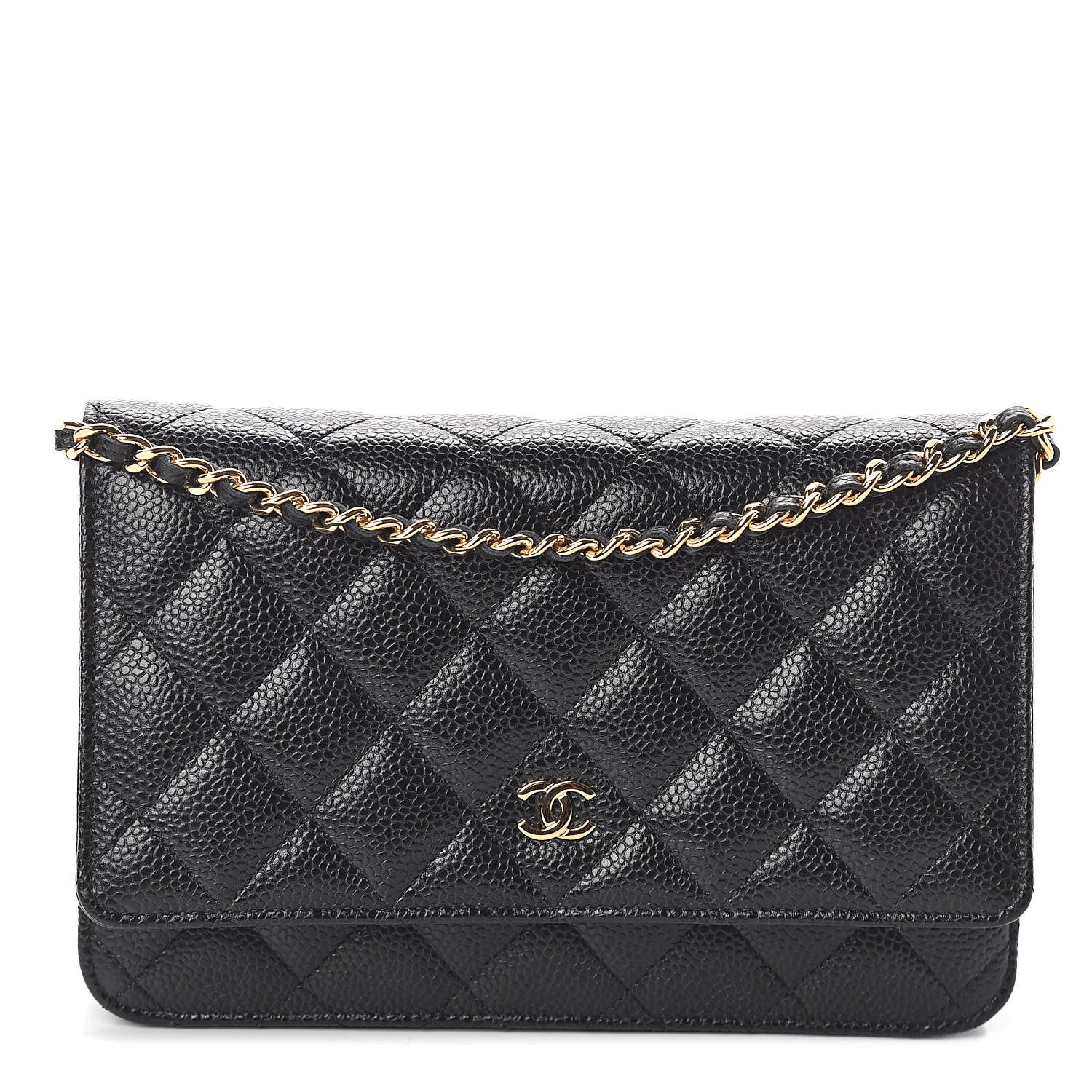 Chanel Caviar Quilted Wallet On Chain WOC Black 1 of 11