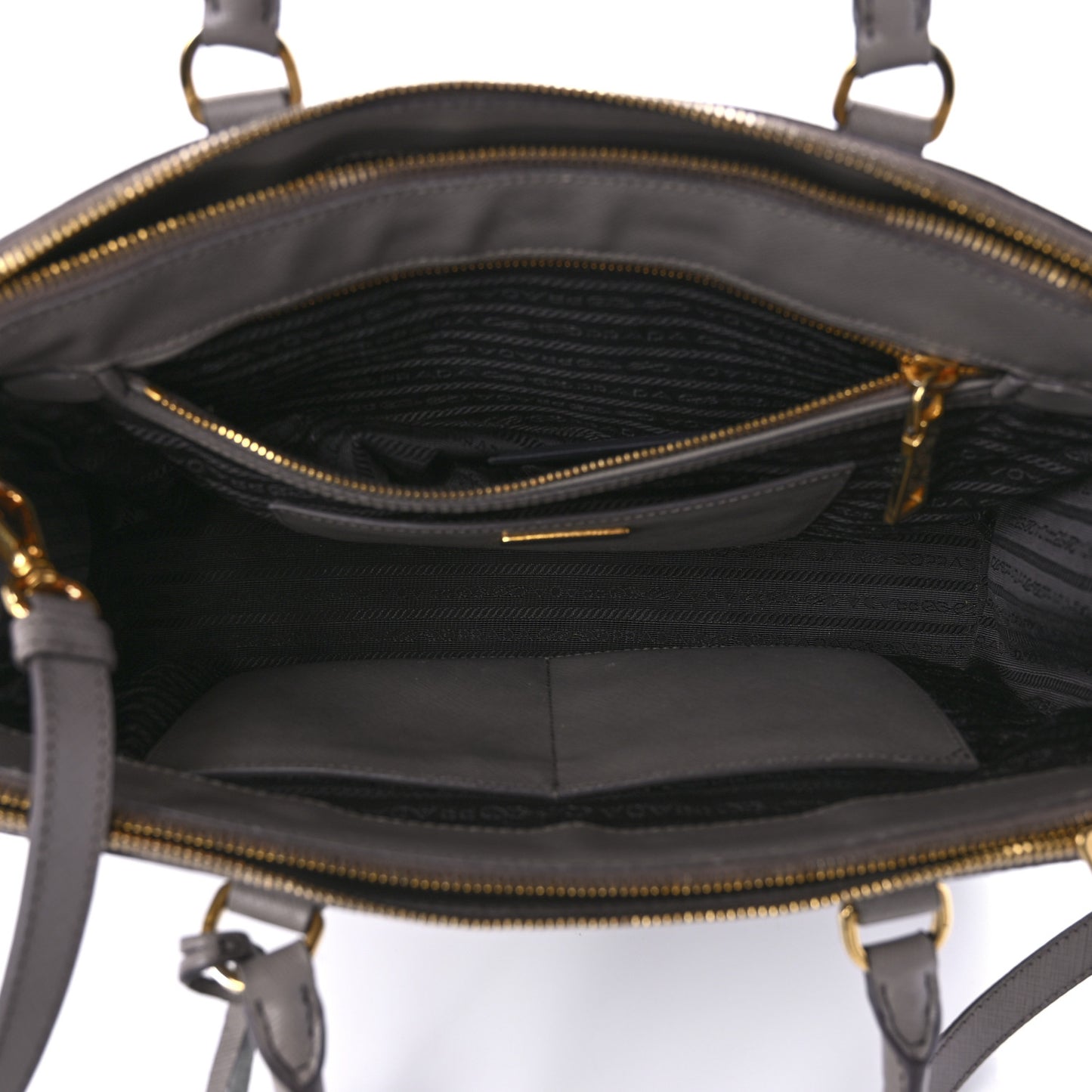 Saffiano Medium Galleria Double Zip Tote Argilla