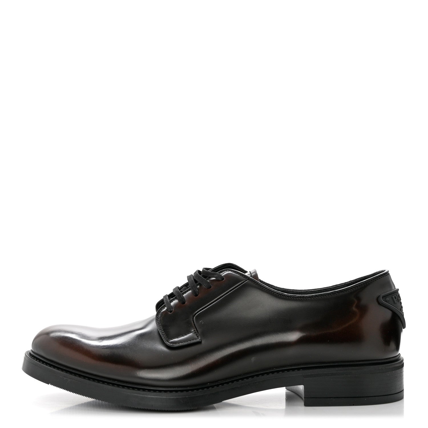 Prada Spazzolato Lace Up Oxfords 10 Bruciato Fume 1 of 9