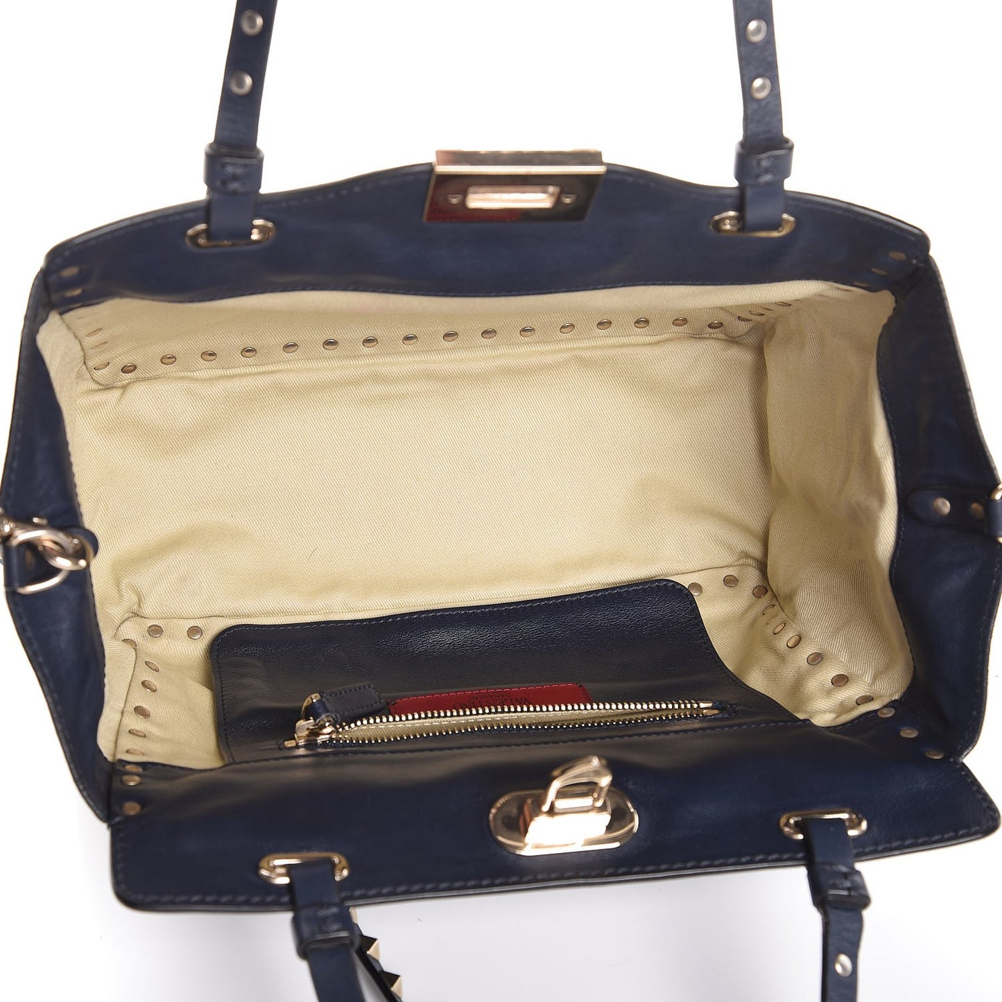 Vitello Small Rockstud Tote Marine