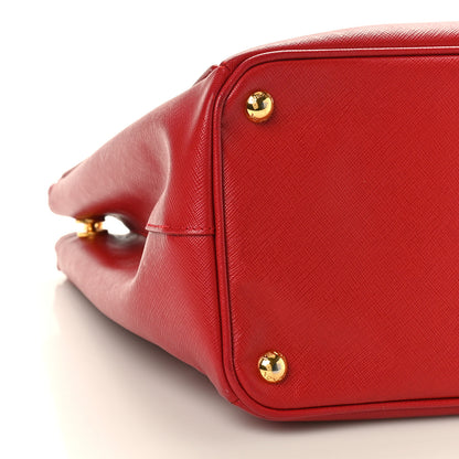 Prada Saffiano Large Galleria Double Zip Tote Fuoco 8 of 11