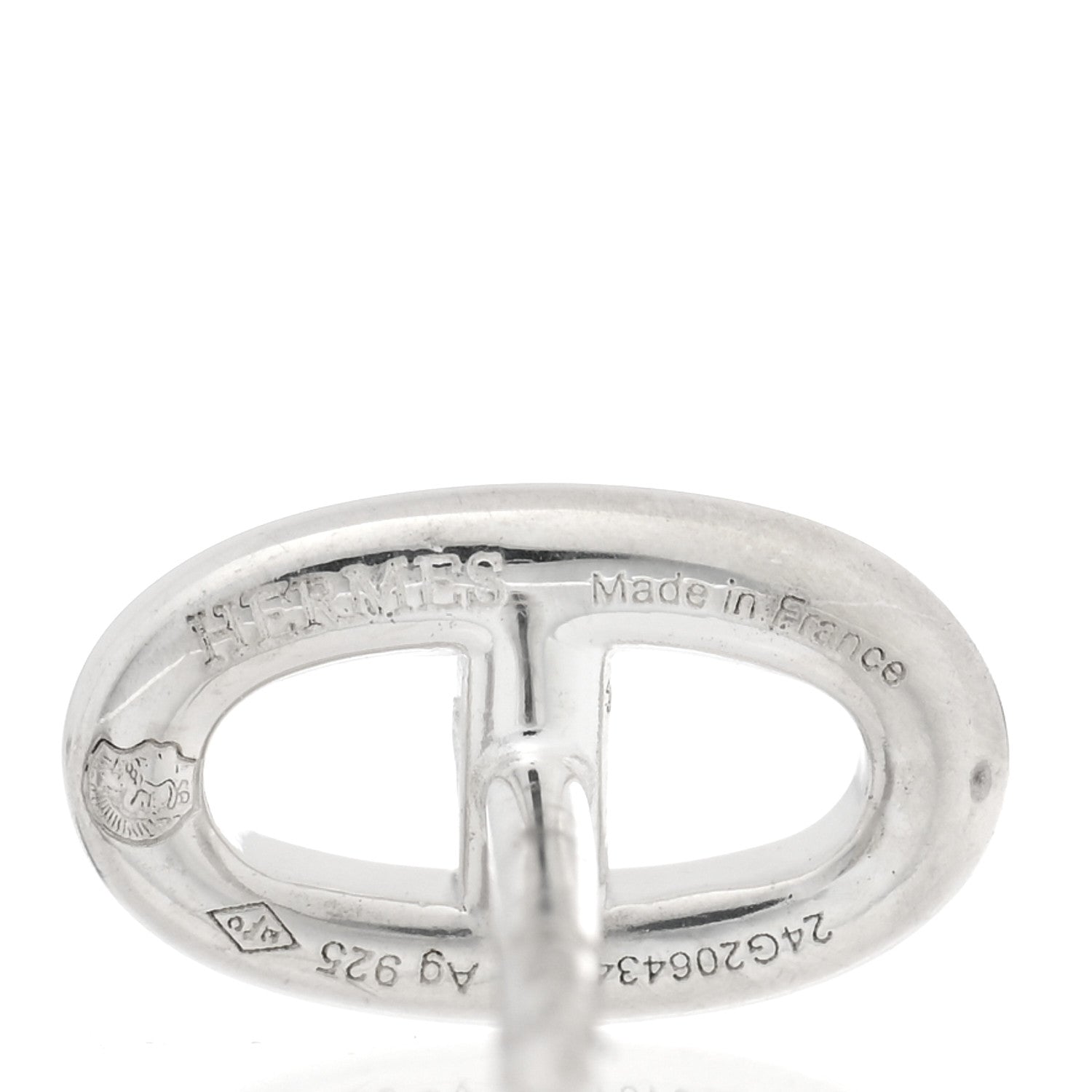 Hermes Sterling Silver TPM Farandole Earrings 4 of 5