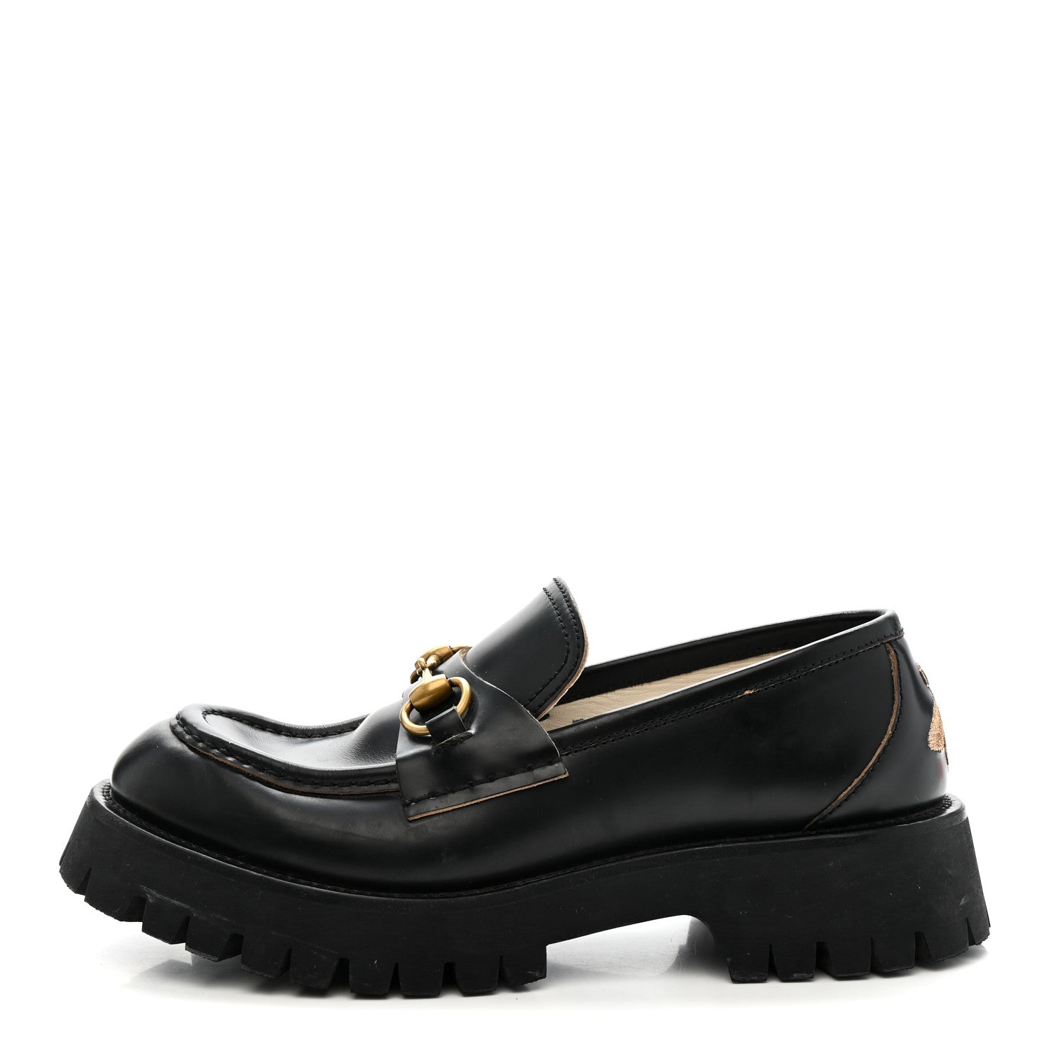 Gucci Cordovan Lux Womens Harald Horsebit 25mm Platform Loafers 39 Black 1 of 13