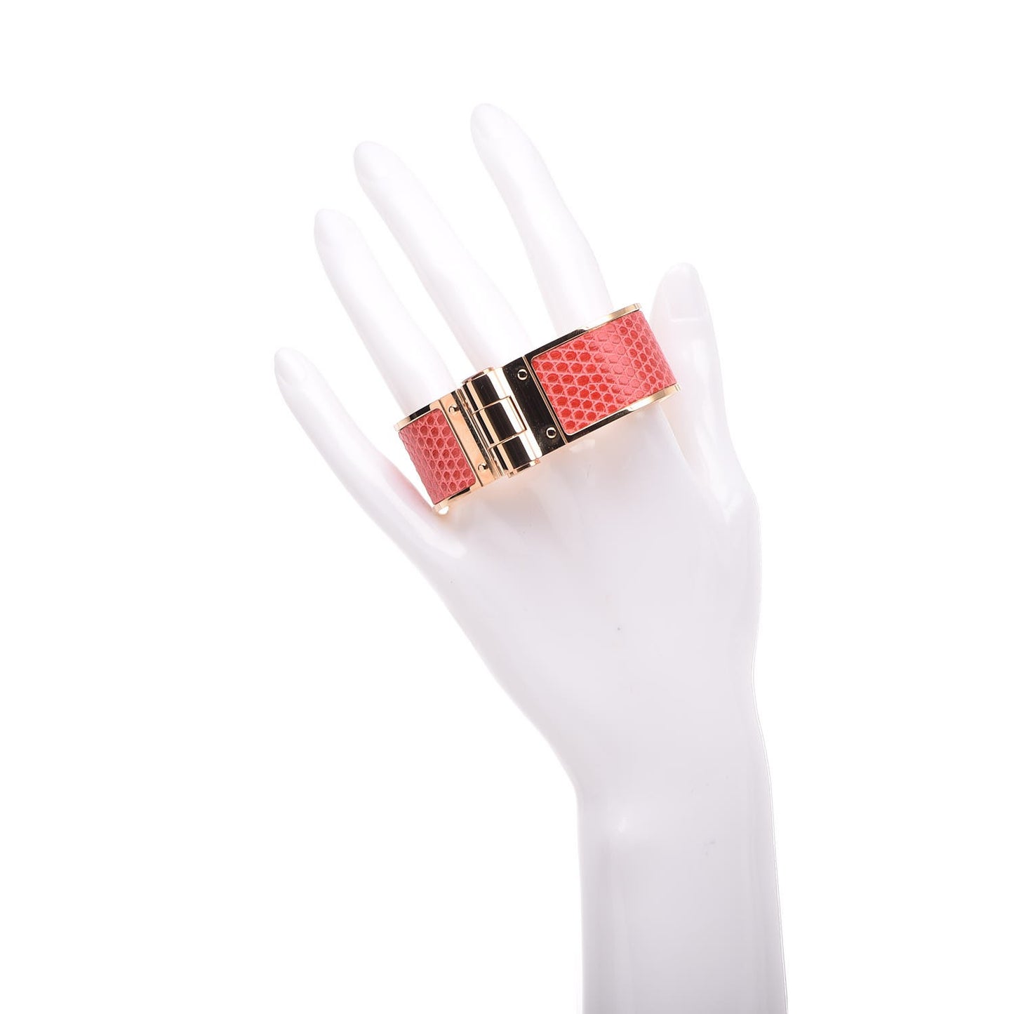 Lizard Charniere Uni Wide Hinged Bracelet M Bougainvillea