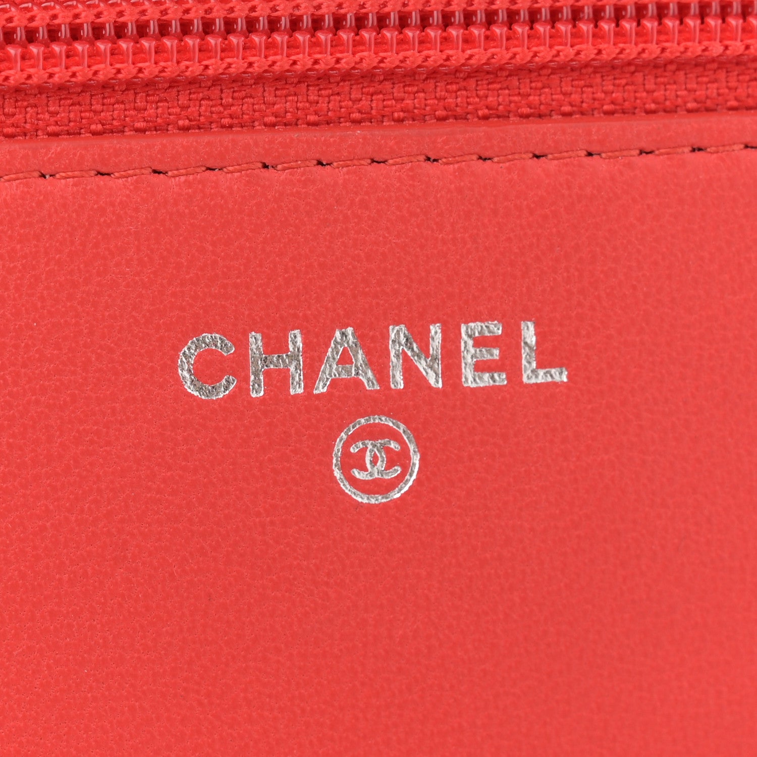 Chanel Lambskin Quilted Boy Wallet On Chain WOC Red 6 of 12