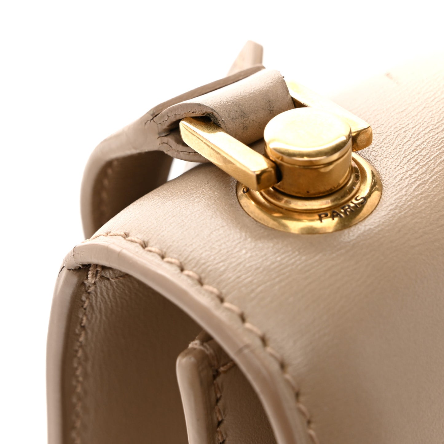 Smooth Calfskin Le Carre Satchel Dark Beige