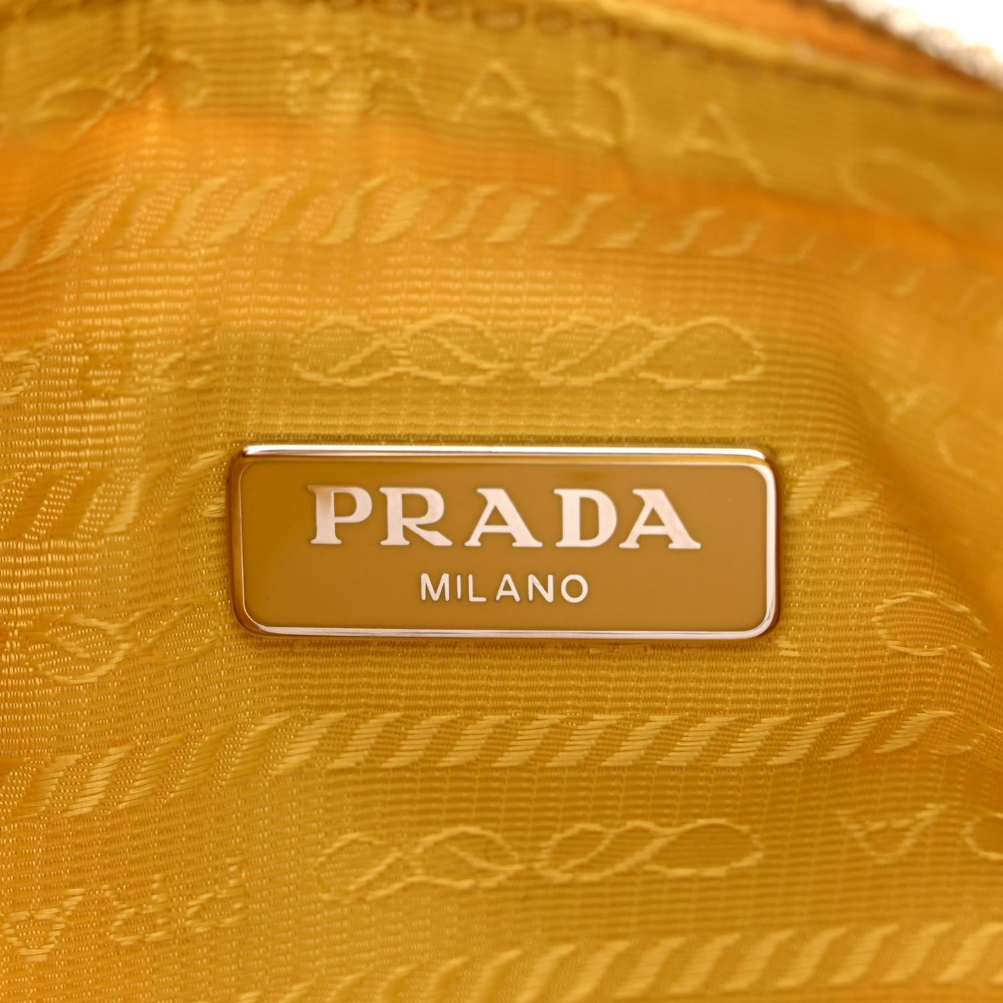 Tessuto Nylon Gaufre Shoulder Bag Giallo