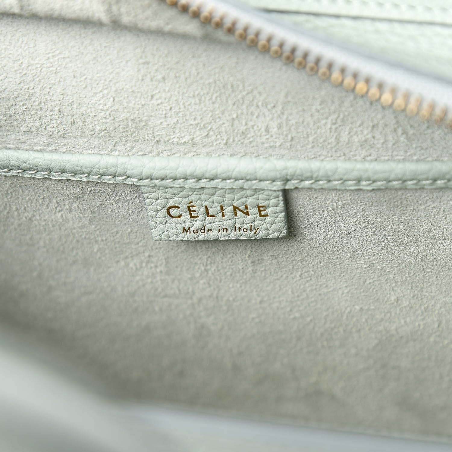 Celine Drummed Calfskin Nano Luggage Almond 6 of 10