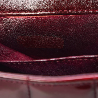 Chanel Patent East West Chocolate Bar Flap Burgundy 7 of 8