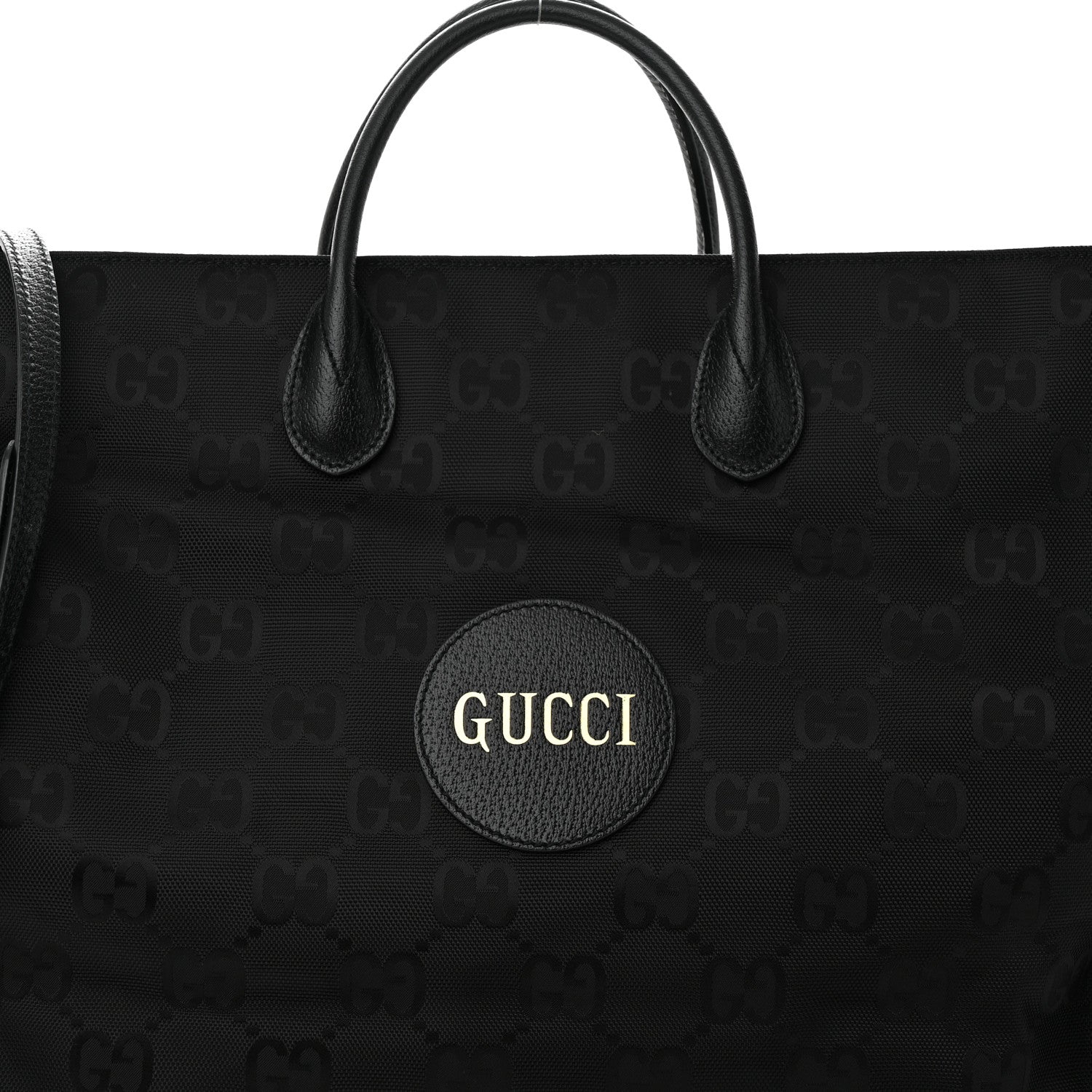Gucci Econyl Nylon Monogram Large Off The Grid Tote Bag Black