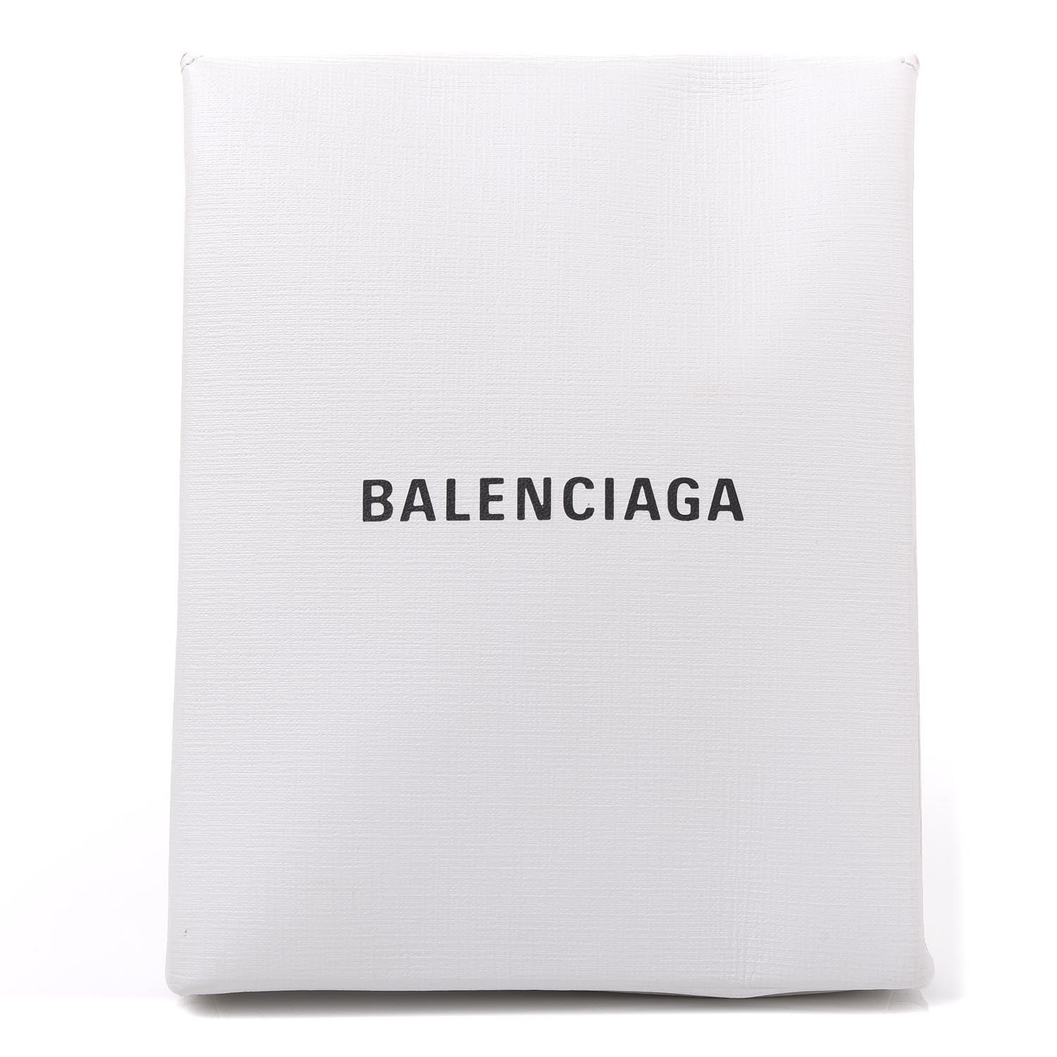 Balenciaga Squared Calfskin Logo Shopping Envelope Clutch White 1 of 10