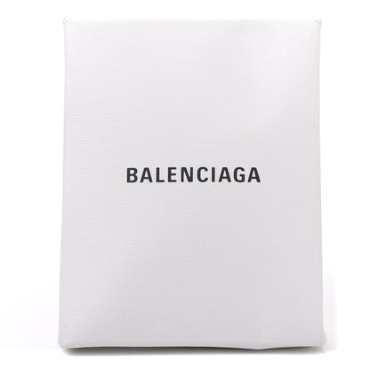 Balenciaga Squared Calfskin Logo Shopping Envelope Clutch White 1 of 10