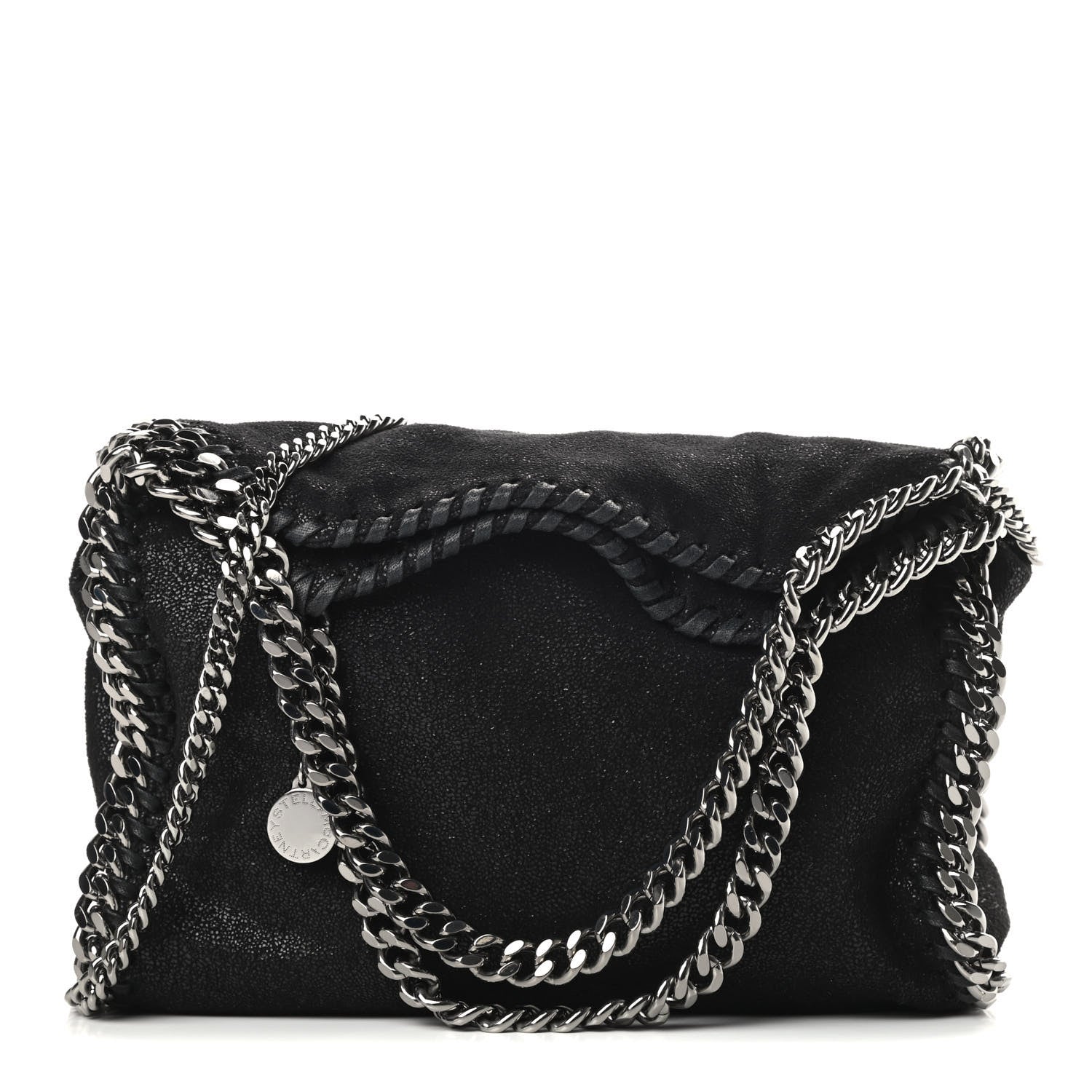 Stella McCartney Shaggy Deer Mini Falabella Fold Over Tote Black 1 of 12