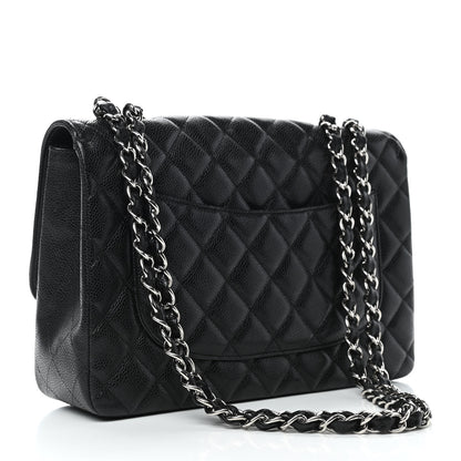 Chanel Caviar Quilted Jumbo Single Flap Black 2 of 4