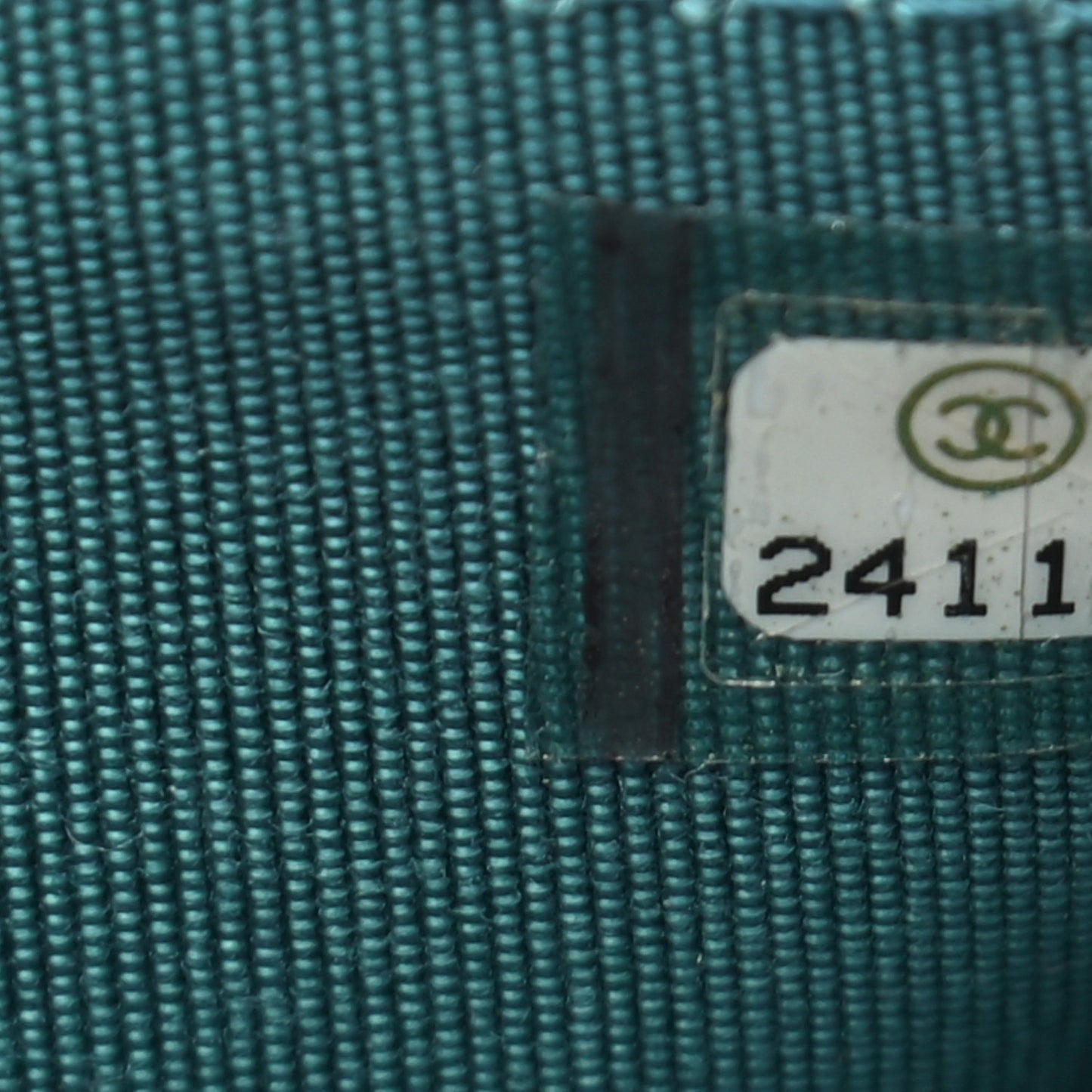 Iridescent Lambskin Quilted Flap Card Holder Turquoise