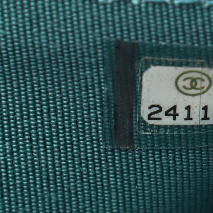 Chanel Iridescent Lambskin Quilted Flap Card Holder Turquoise 16 of 16