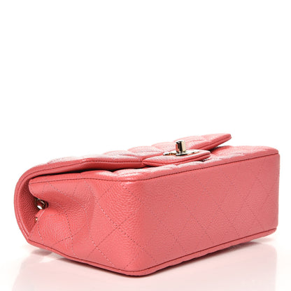 Chanel Caviar Quilted Mini Rectangular Flap Dark Pink 4 of 8