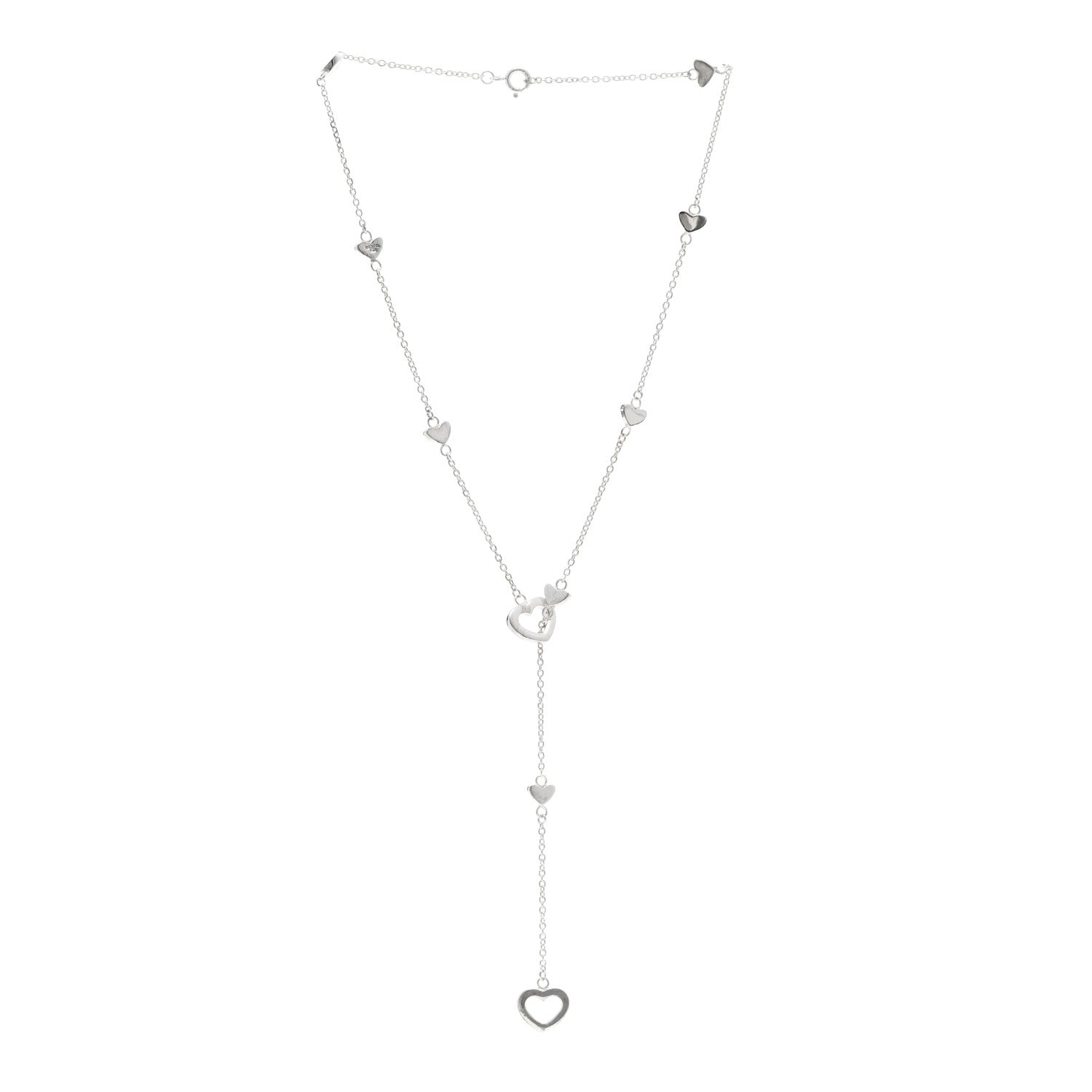 Tiffany Sterling Silver Heart Lariat Necklace 3 of 4