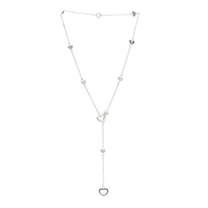 Tiffany Sterling Silver Heart Lariat Necklace 3 of 4