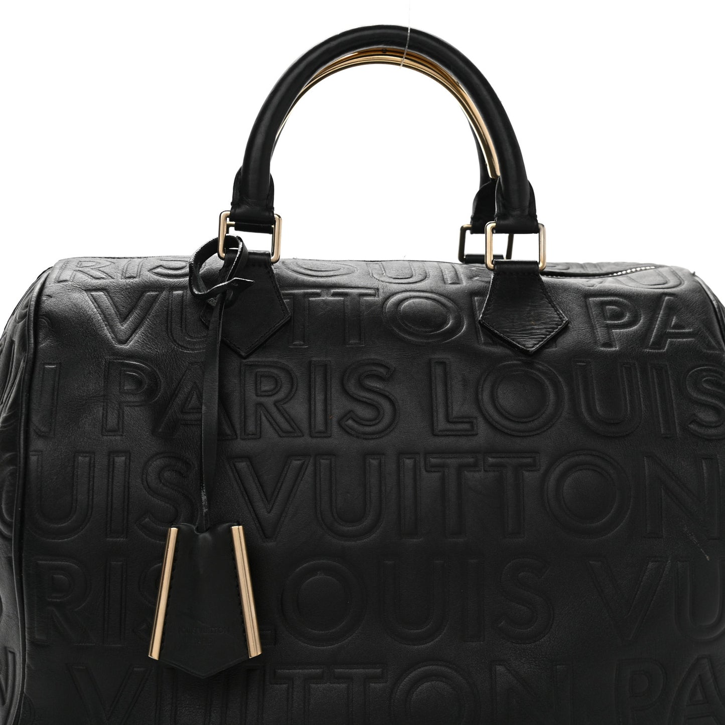 Calfskin Embossed Speedy Cube 30 Black
