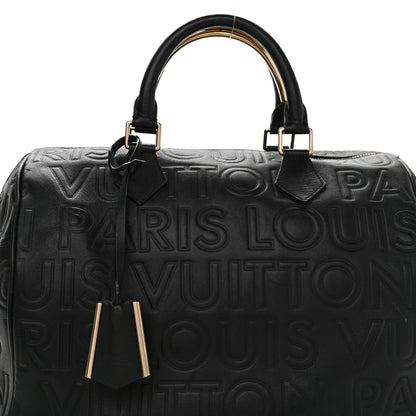 Louis Vuitton Calfskin Embossed Speedy Cube 30 Black 7 of 17