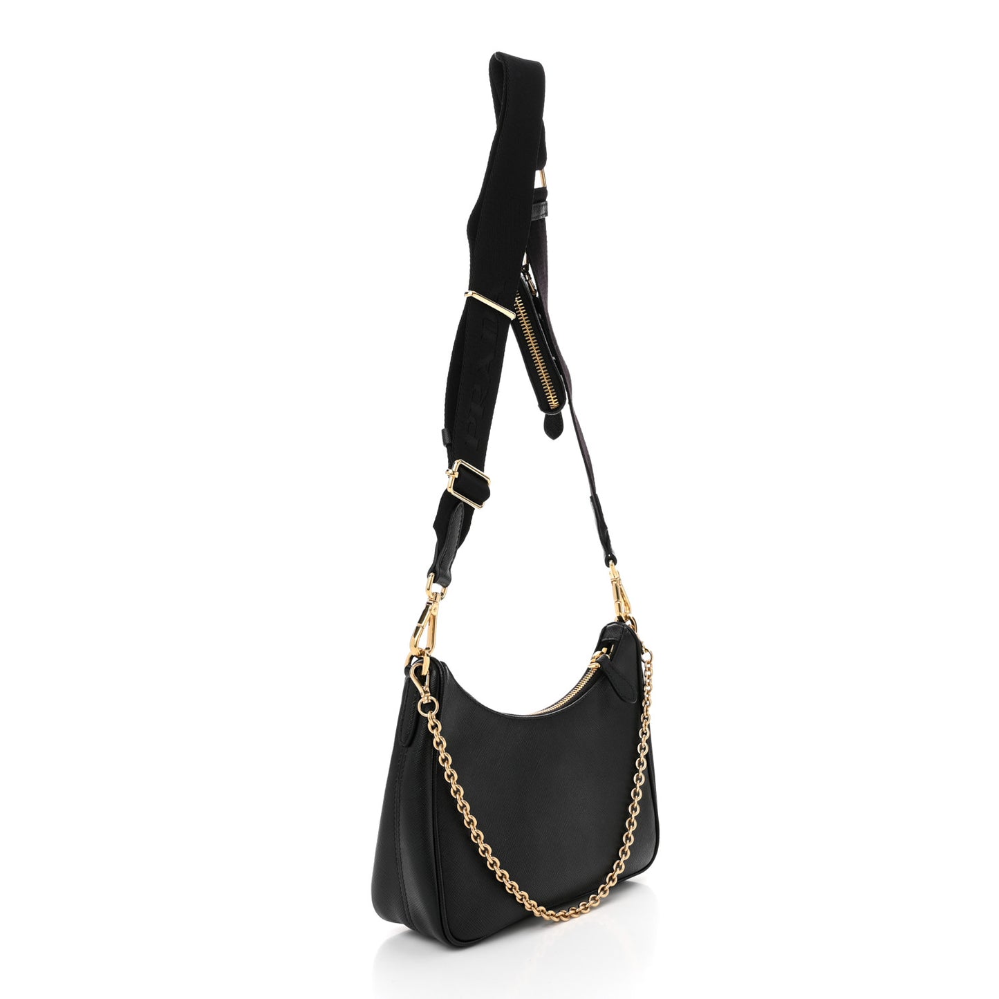Saffiano Lux Re-Edition 2005 Shoulder Bag Black
