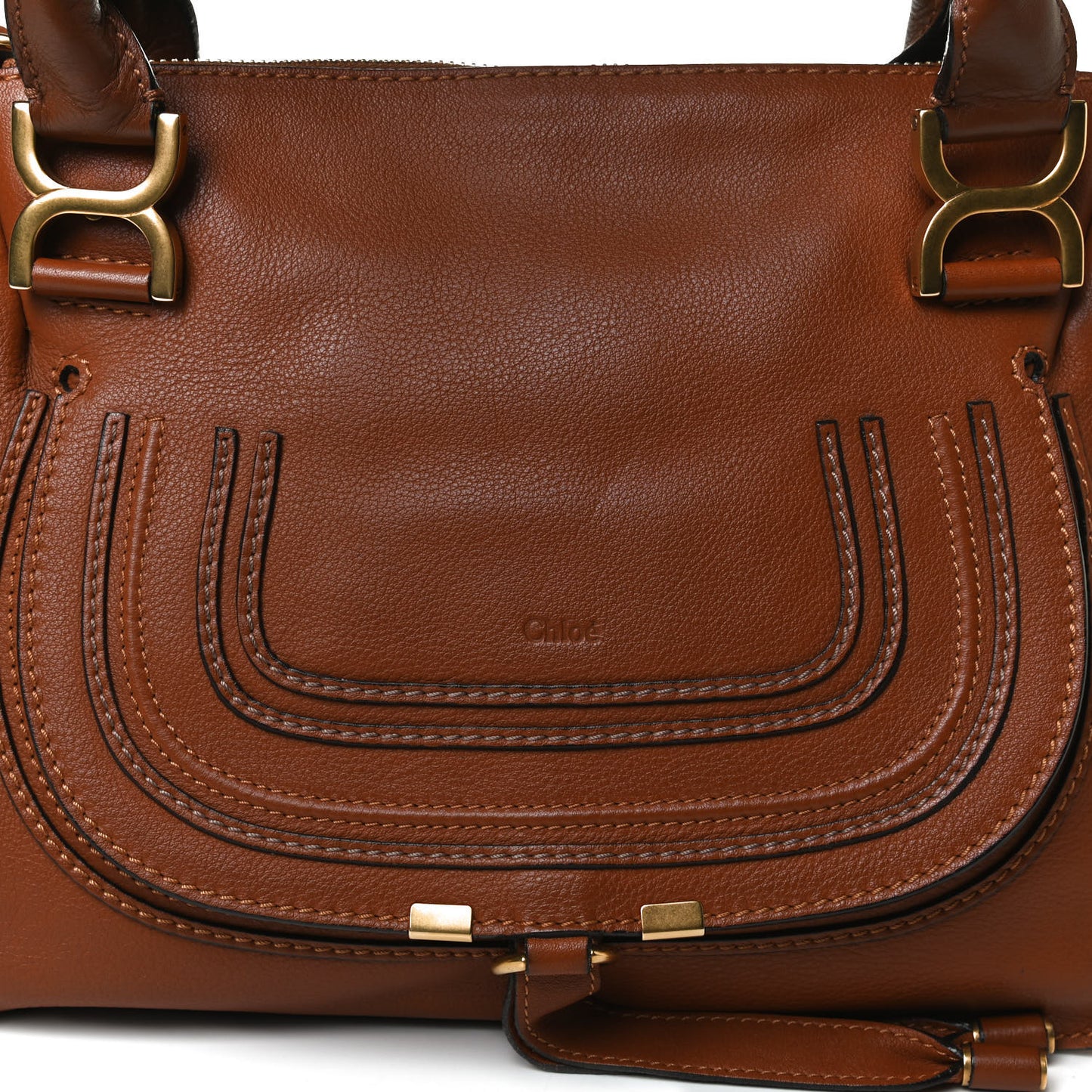 Calfskin Medium Marcie Satchel Tan