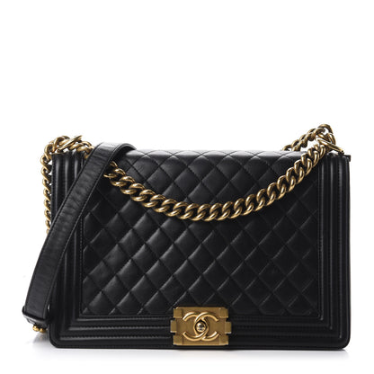 Chanel Lambskin Quilted New Medium Boy Flap Black 1 of 13