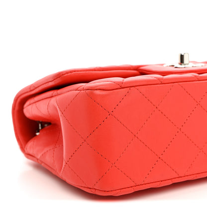 Chanel Lambskin Quilted Mini Rectangular Flap Red 9 of 10