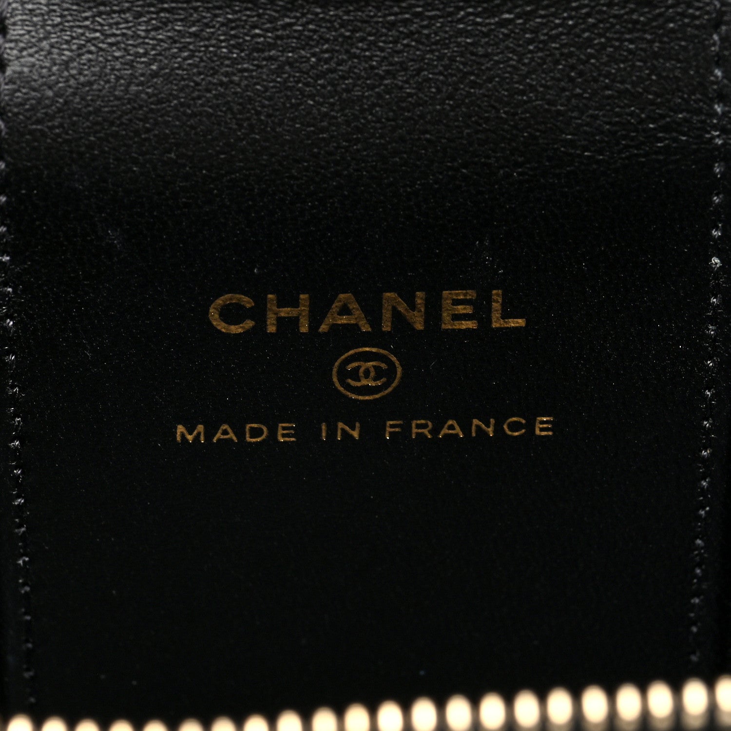 Chanel Lambskin Quilted Metal Mini Top Handle Vanity Case With Chain Black 6 of 10