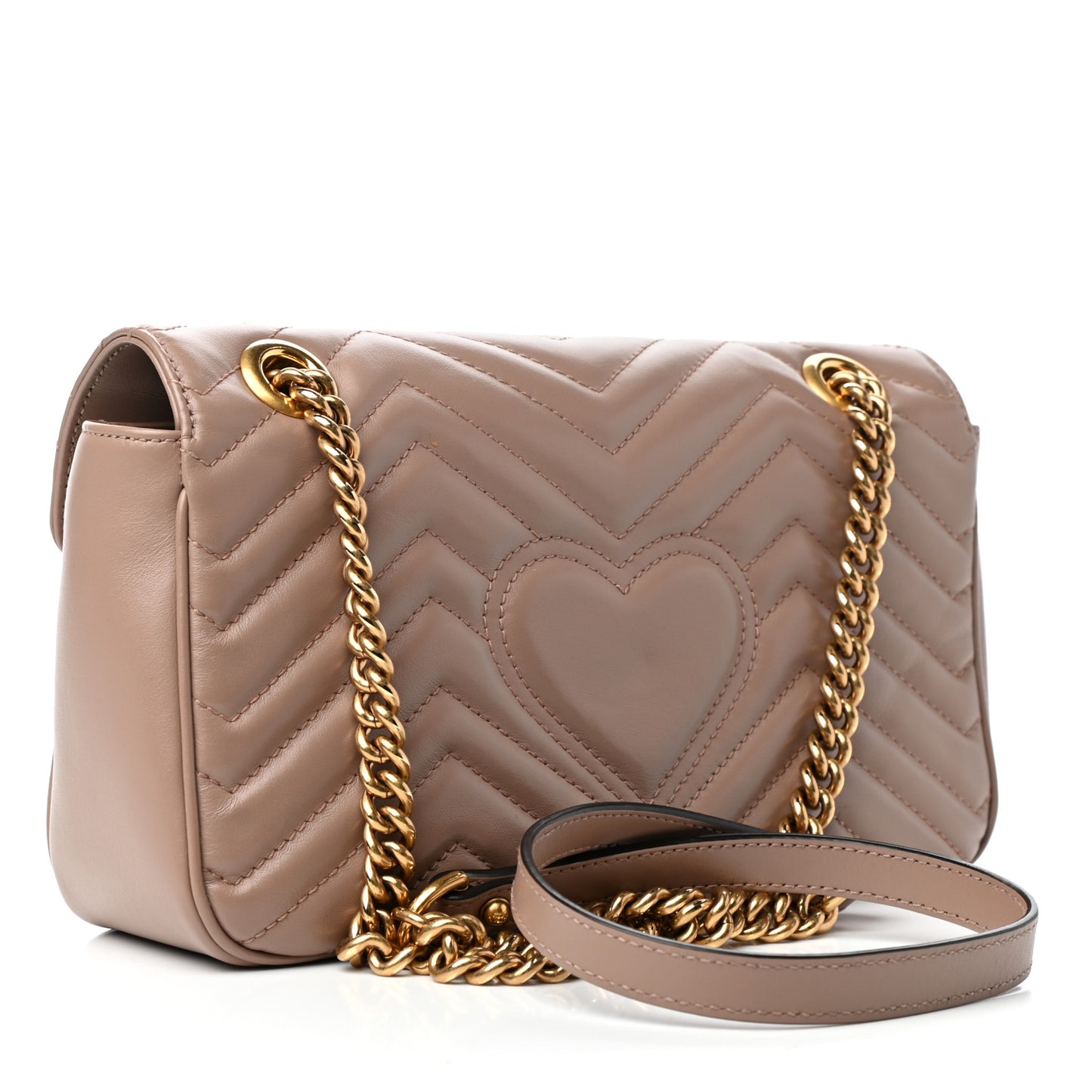 Calfskin Matelasse Small GG Marmont Shoulder Bag Porcelain Rose