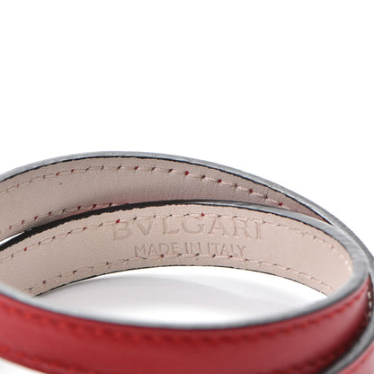 Bulgari Calfskin Serpenti Forever Double Coil Bracelet M Red 4 of 6