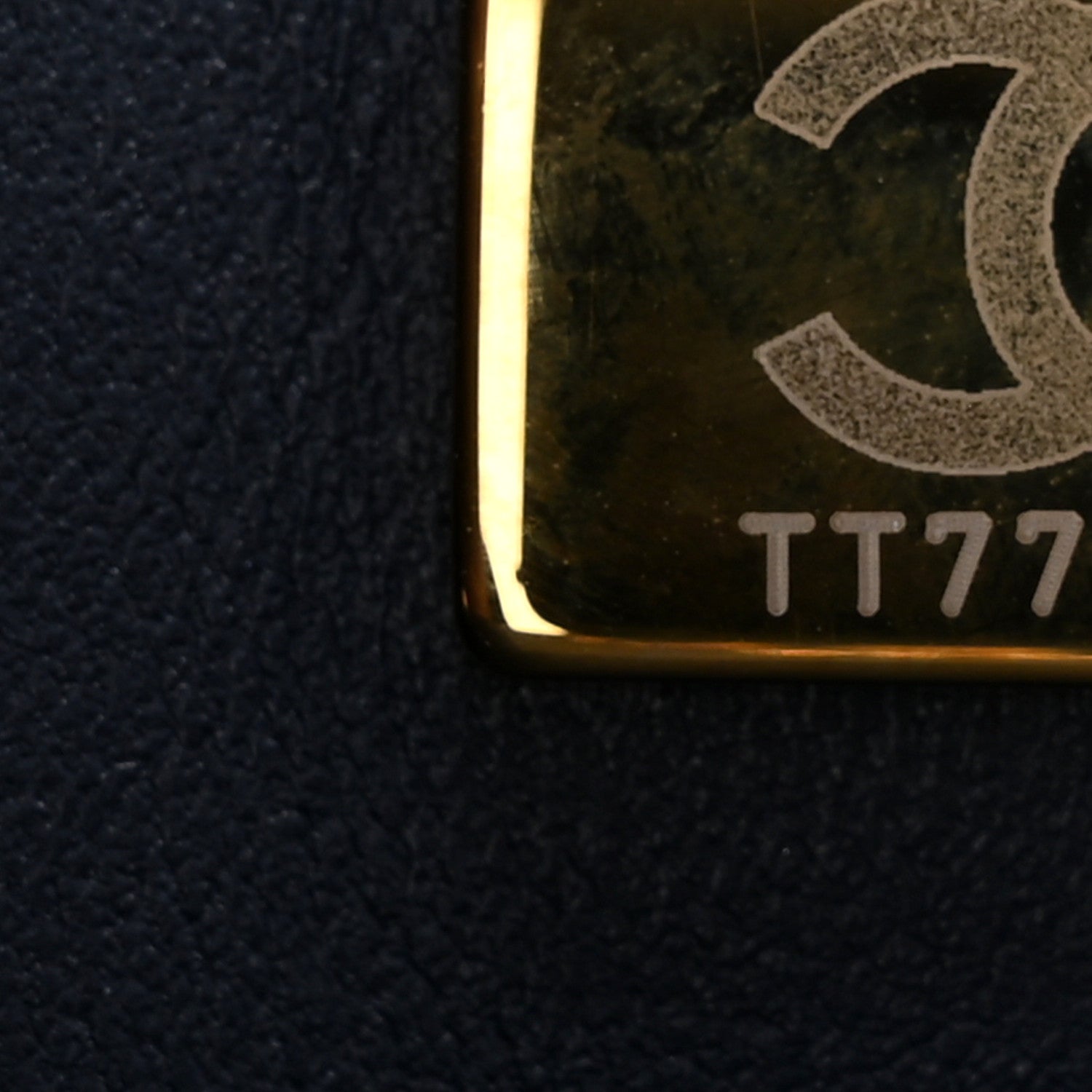 Chanel Printed Denim Quilted Medium Double Flap Dark Blue 7 of 13