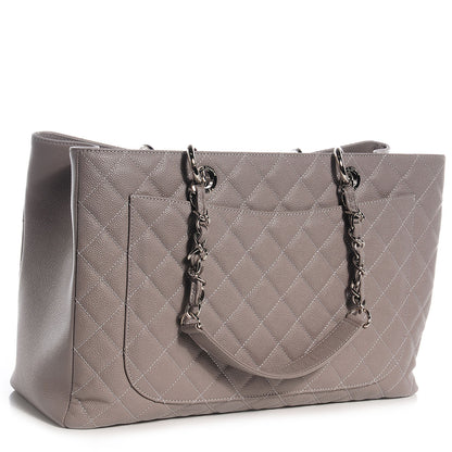 Chanel Caviar XL Grand Shopping Tote GST Light Grey 3 of 7