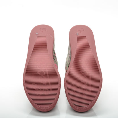 Gucci GG Supreme Monogram Blooms Womens High Top Sneakers 36 Beige Multicolor Dry Rose 6 of 8