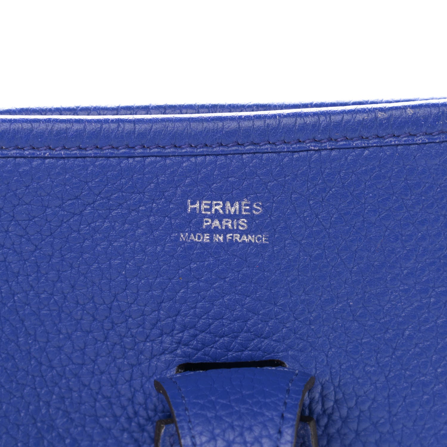 Hermes Taurillon Clemence Evelyne III PM Bleu Electrique 5 of 10